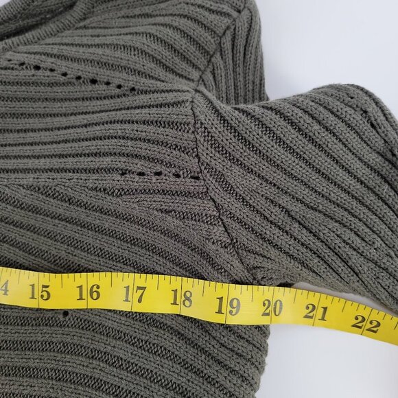 David Brooks Made in Japan Olive Textured Cotton Knit Sweater L Large - Picture 9 of 9